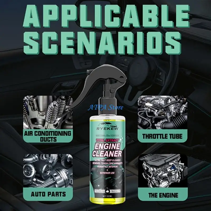 U13C Car Engine Bay Cleaner & Degreaser Powerful Decontamination Cleaning Agent for Engine Compartment Grease Remover