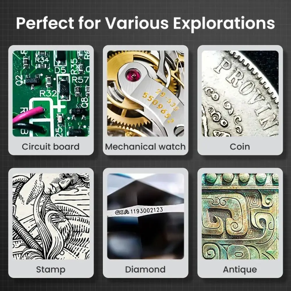 مجهر رقمي IPS 2.8 بوصة HD 1080P 100X تكبير عدسة تكبير رقمية محمولة 2 ميجابكسل مجهر بصري