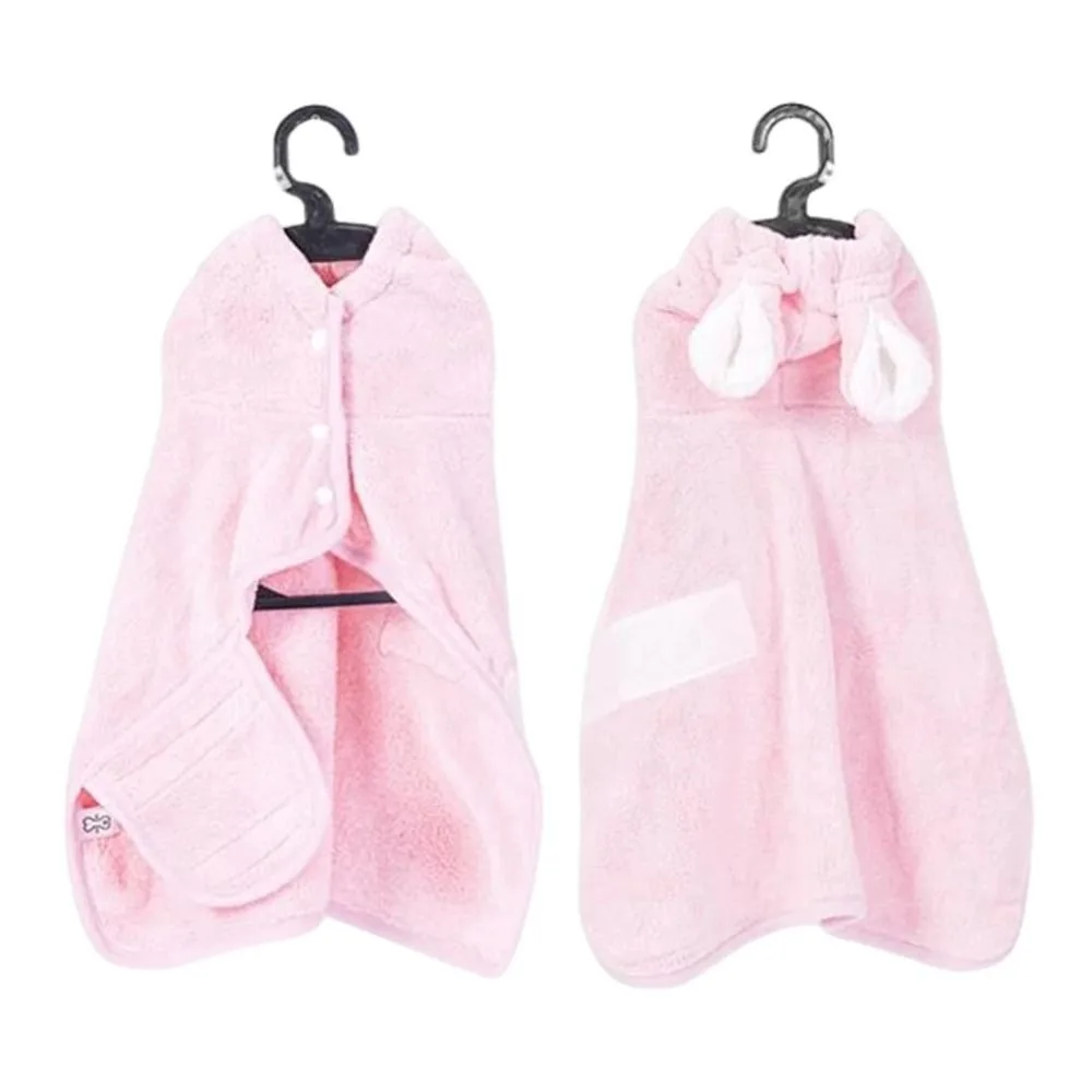 

Super Absorbent Dog Bathrobe Cute Hooded Cat Bath Robe Multiple Size Soft Hairless Pet Wash Towels for Small Medium Large Dogs