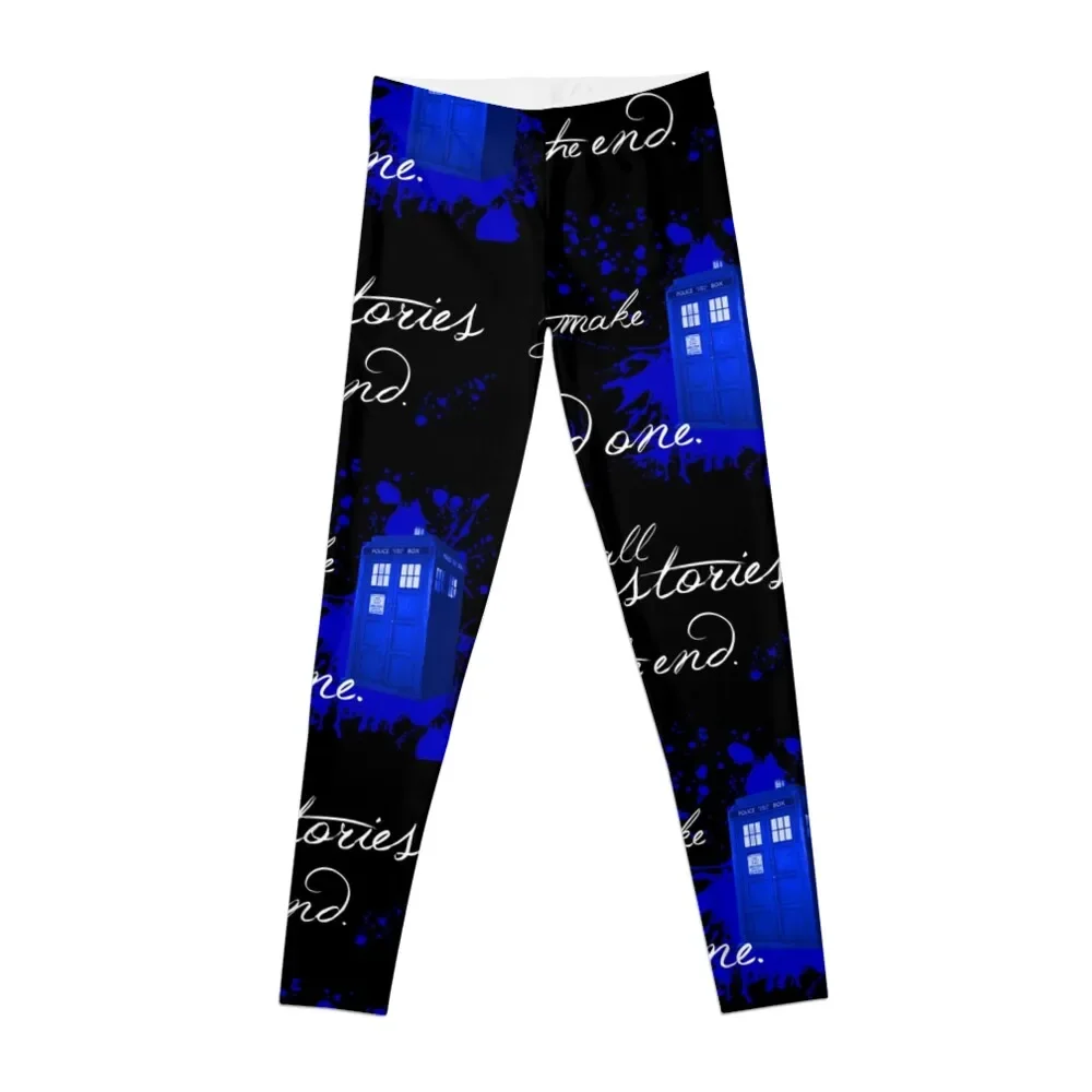 We're All Stories in the End (black) Leggings fitness set gym Pants sport Golf wear Womens Leggings