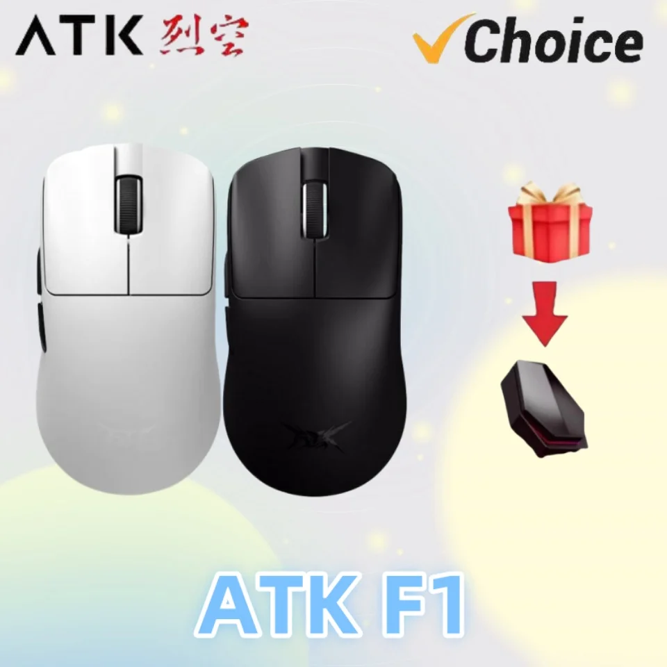 

Atk F1 Pro Max Wireless Mouse X1 Ultra Bluetooth Mouse Lightweight 49g Paw3950/Ultra 8k 2 Mode Mouse Fps Gamer Office Mouse Gift