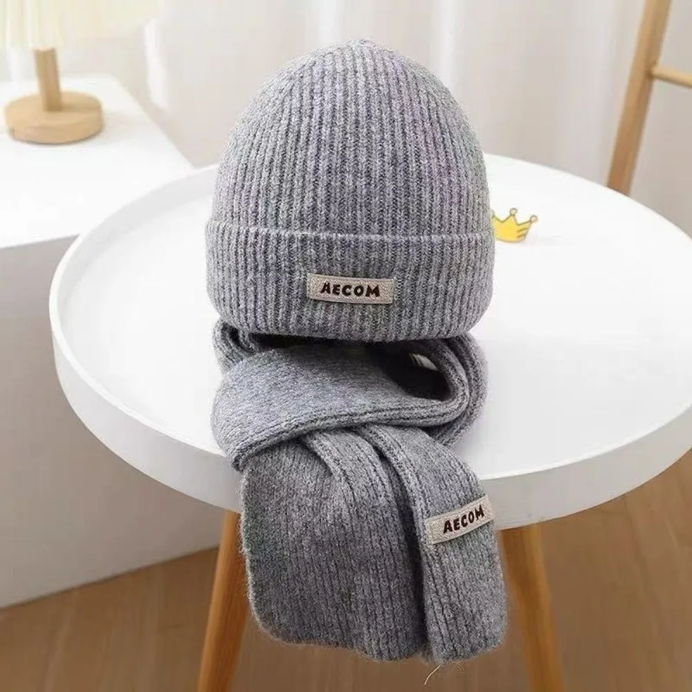 

Новый теплый шарф, шапка, комплект, ветрозащитная, холодостойкая, теплая шапка для шеи, детская шапка