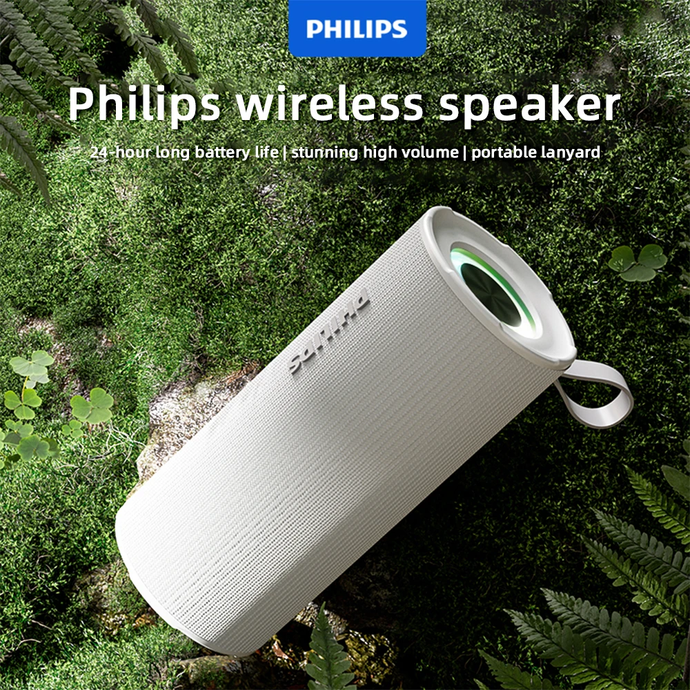 

Беспроводная уличная колонка Philips TAS3150, многофункциональная, водонепроницаемая, 3600 мАч, высокое качество звука, портативный сабвуфер для кемпинга