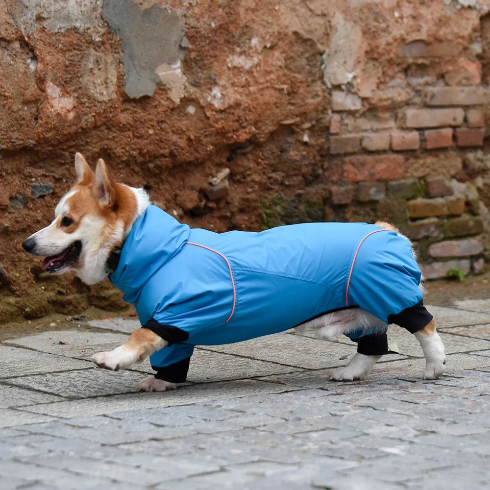 Fully Waterproof Outdoor Raincoat for Four-Legged Pets Customizable Pet Dog Jacket Windproof and Antifouling