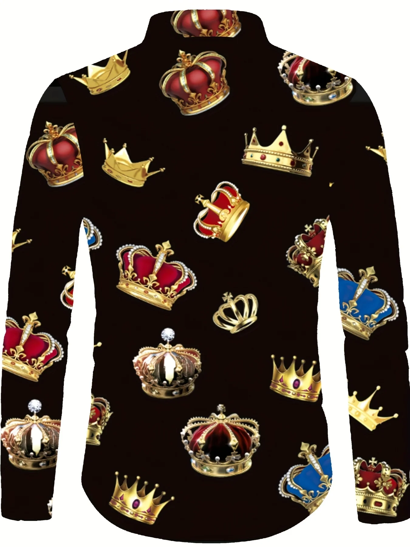 Men's long-sleeved shirts with bold abstract prints - bright colour-block designs, versatile fashion