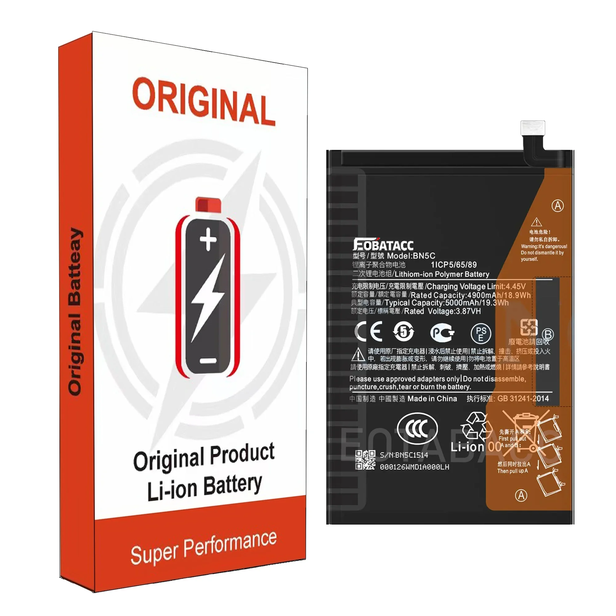 2025 Years EOBATACC 100% New  Battery BN5C For Xiaomi Poco M4 Pro 5G 5000mAh High Qulity Phone Battery Bateria + Tools