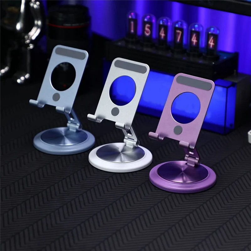 BONERUY Aluminum Alloy Cell Phone Tablet Stand Rotating Cell Phone Tablet Universal Desktop Stand-X64A