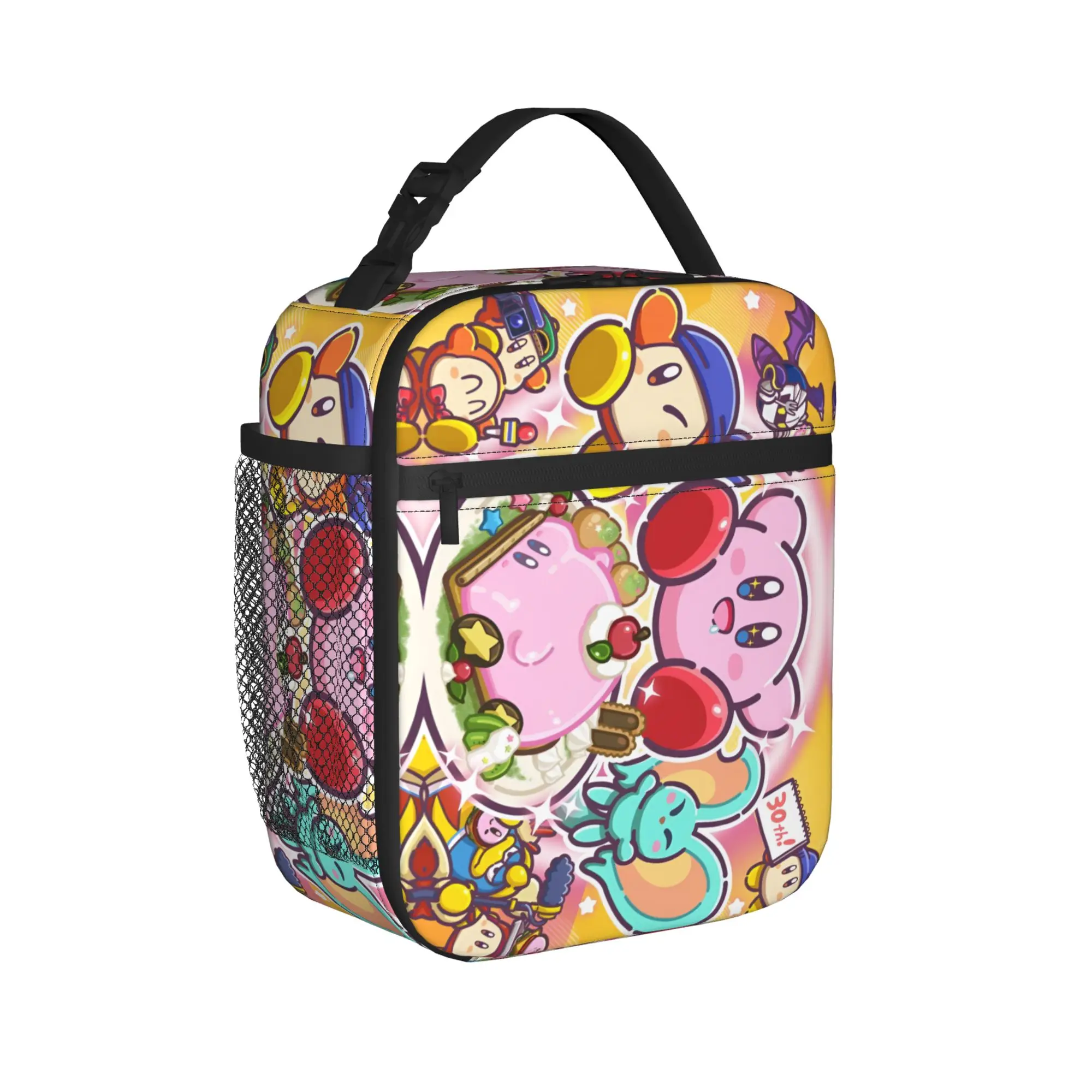 Custom K-Kirbys Insulated Lunch Tote Bag for Women Men Cartoon Portable Cooler Thermal Bento Box School view 2