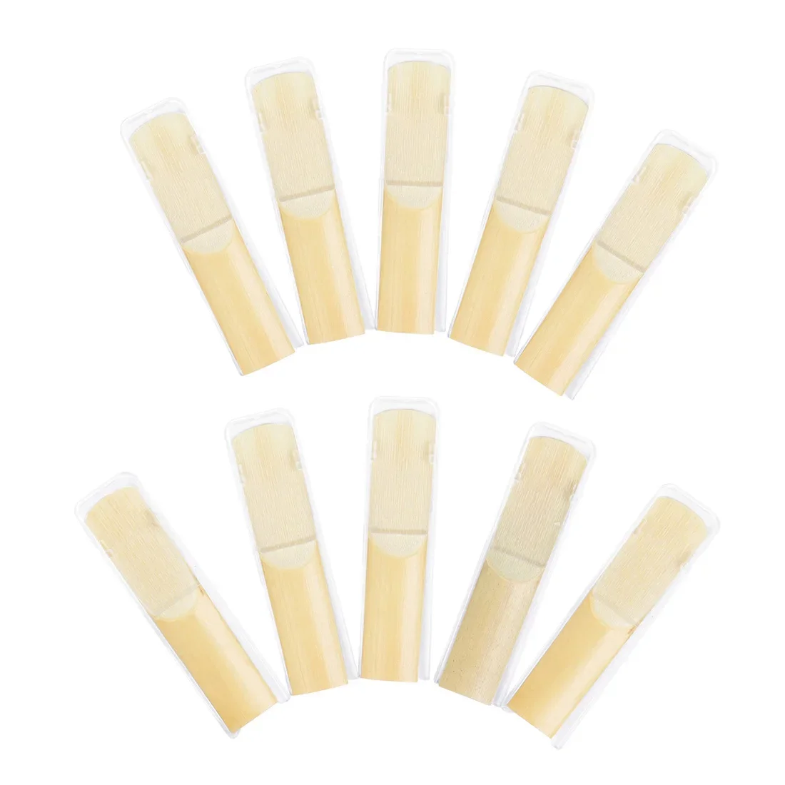 10Pcs/Set Eb Alto Saxophone Reed 2.5 Strength Reed E Flat Alto Sax Reed Woodwind Instrument Parts Accessories High Quality Reeds