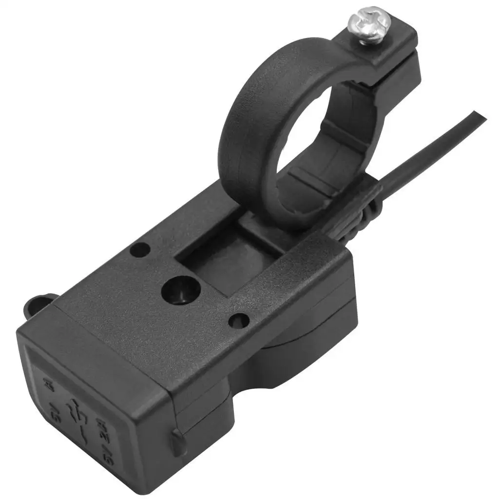 Motorcycle Handlebar Charger Dual USB Outlet Power Socket ABS Material for Electronic Devices