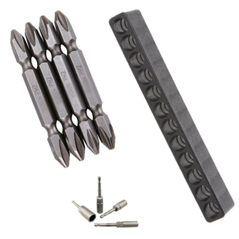 12 Holes Hex Shank Screwdriver Bit Holder Plastic Screwdriver Head Storage Drill Bit Stand Power Accessories Storage Case Tool