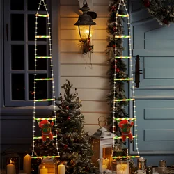1pcs1.7M Warm White Santa Claus LED Light String-Suitable for indoor and outdoor holiday and party decoration, USB power supply