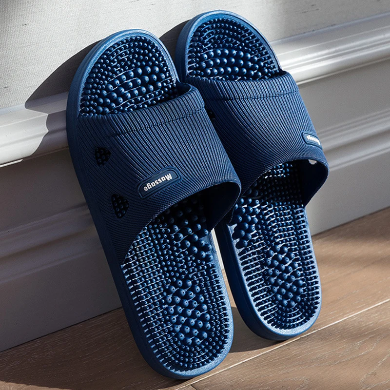 

Massage Slippers for Men Summer Non Slip Solid Color Comfortable Bathroom Outdoor Pool Indoor shoes Women