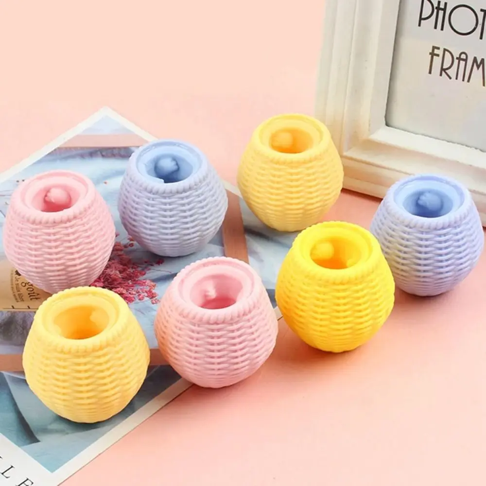 TPR Telescopic Vent Squeezing Toys Interesting Soft Cup Chicken Squeezing Toys Creative Anti-fidget Slow Risings Fidgets Toy