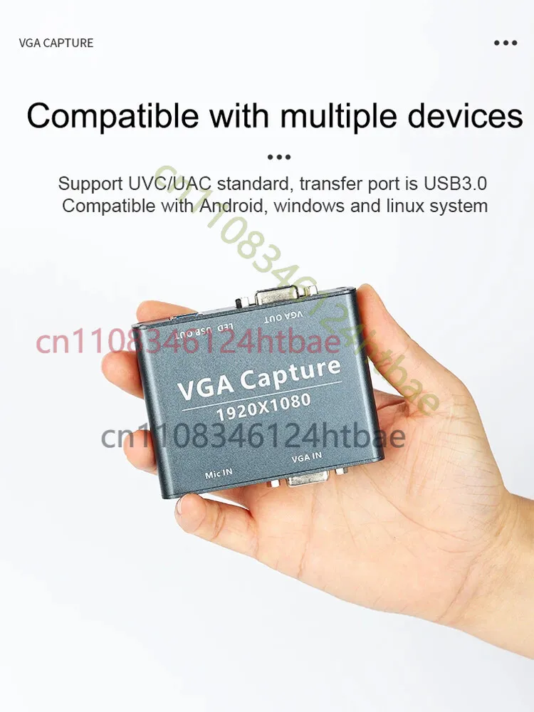 Video Capture Converter 1080P VGA Input to USB Output for Android Windows Linux