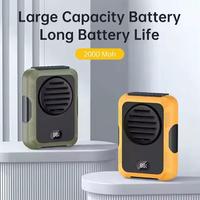Hanging Neck / Waist Fan 2000mah USB Mini Portable Outdoor 3 Fan Speed Bladeless Rechargeable Display Electric LED Fan Z8E6