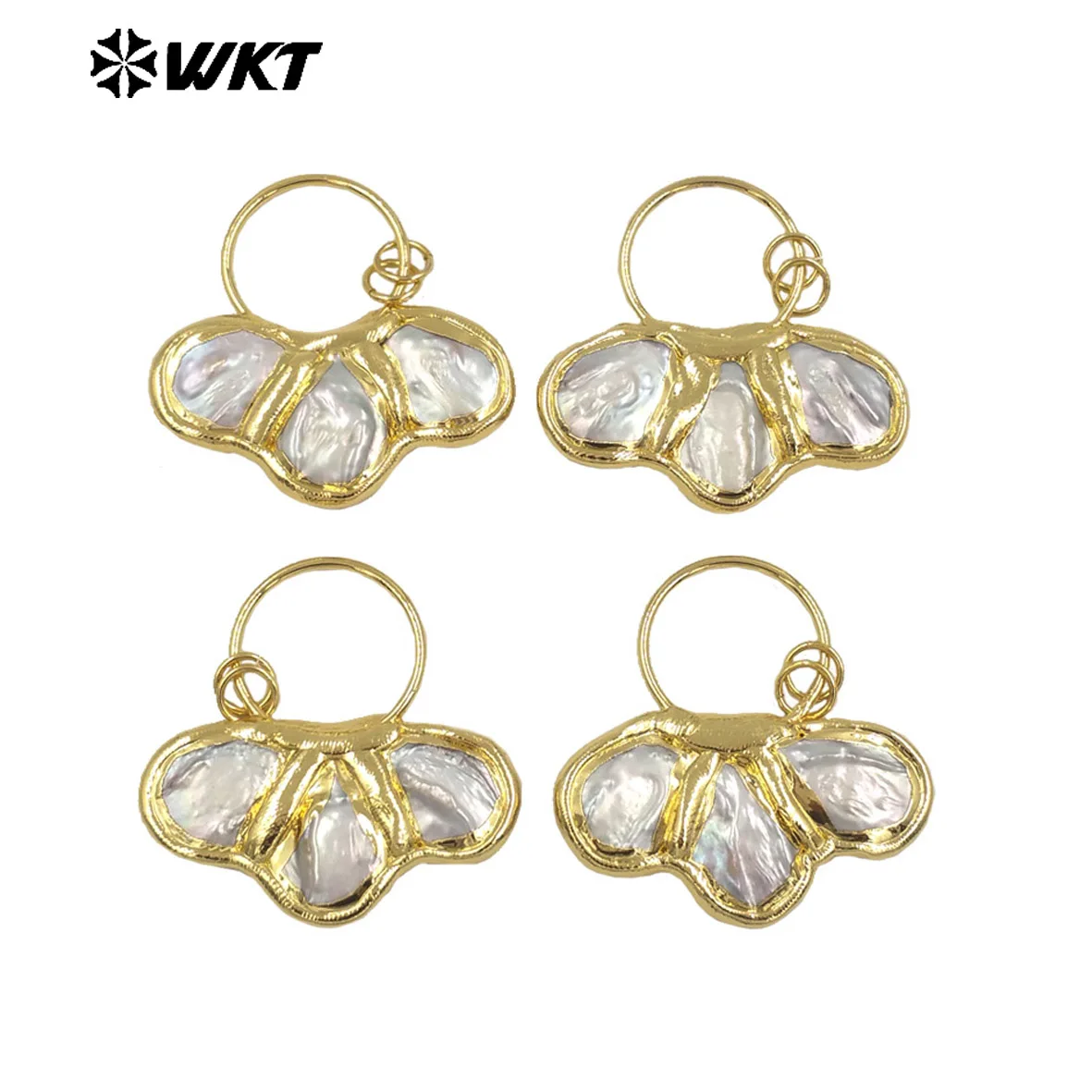 WT-JP386 Fashion Women Gorgeous Triple Natural Freshwater Pearl Assemble With Big Ring Statement Pendants Jewelry