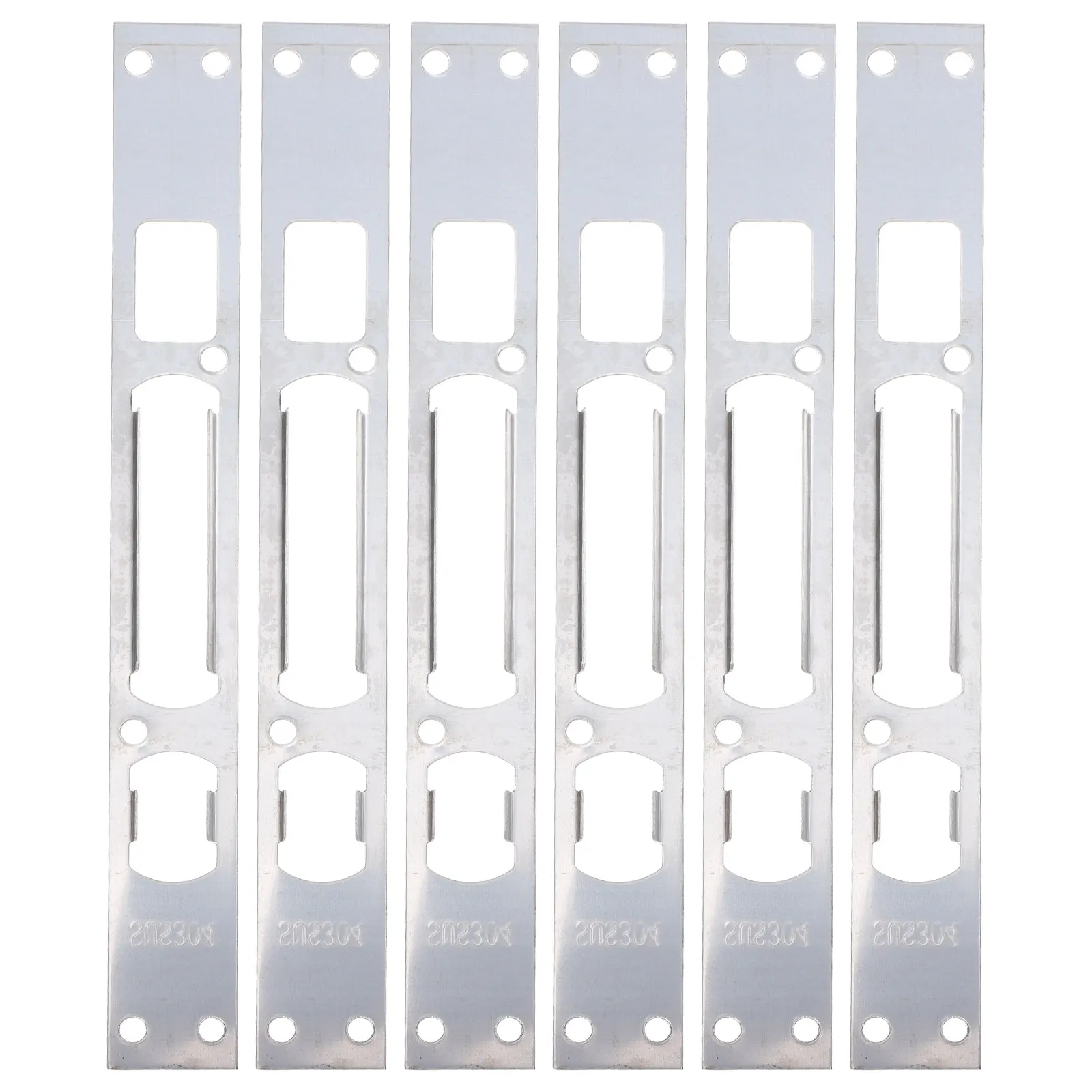 

6Pcs Iron Door Security Reinforcement Strike Plate Combo for Door Frame Latch Deadbolt Protection Reinforcement Plate