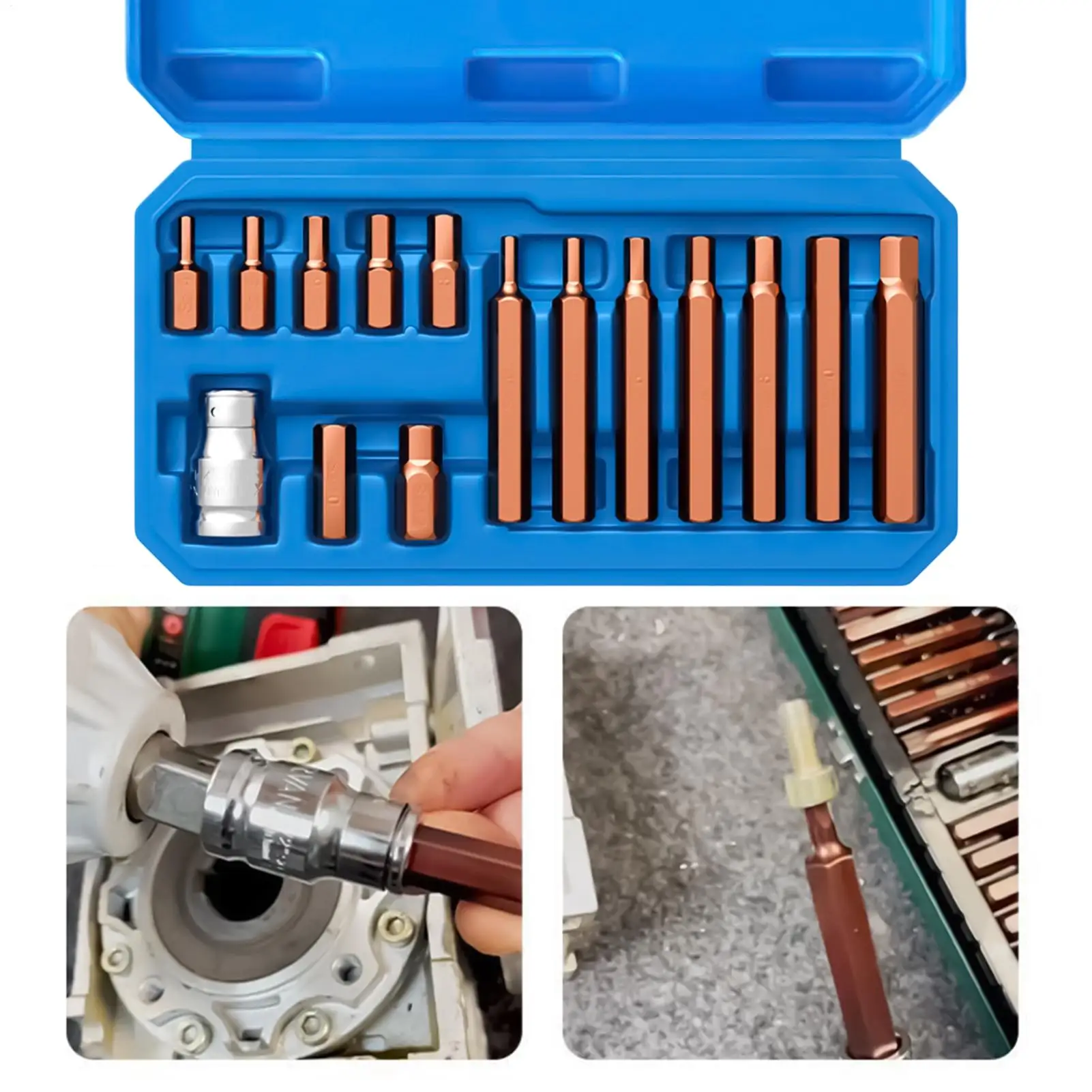 Magnetic Drill Bit Set Magnetic Heavy Duty Metal Socket Repair Tool 15-Piece Screw Driver Key Drill Bit For Home Furniture view 5