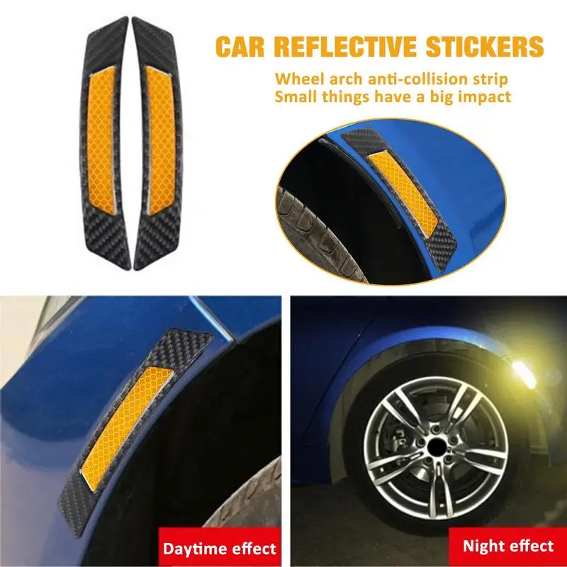 Universal Reflective Bike Stickers Motorcycle Reflective Tape Body Trim Strip Adhesive Bike Reflector Strips Body Decorations