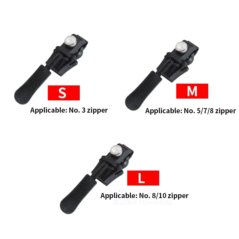 10Pcs Zipper Slider Repair Kit Universal Replacement for Broken Zippers on Bags Suitcases Backpacks