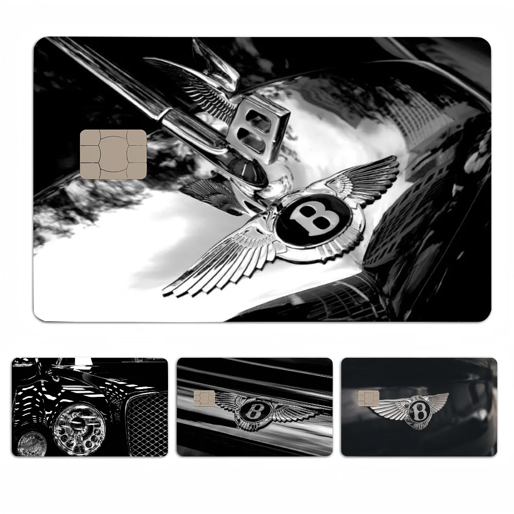 B-Bentley Anime Frontabdeckung Film Aufkleber Haut für Kredit-Debit-Karte kleiner großer Chip