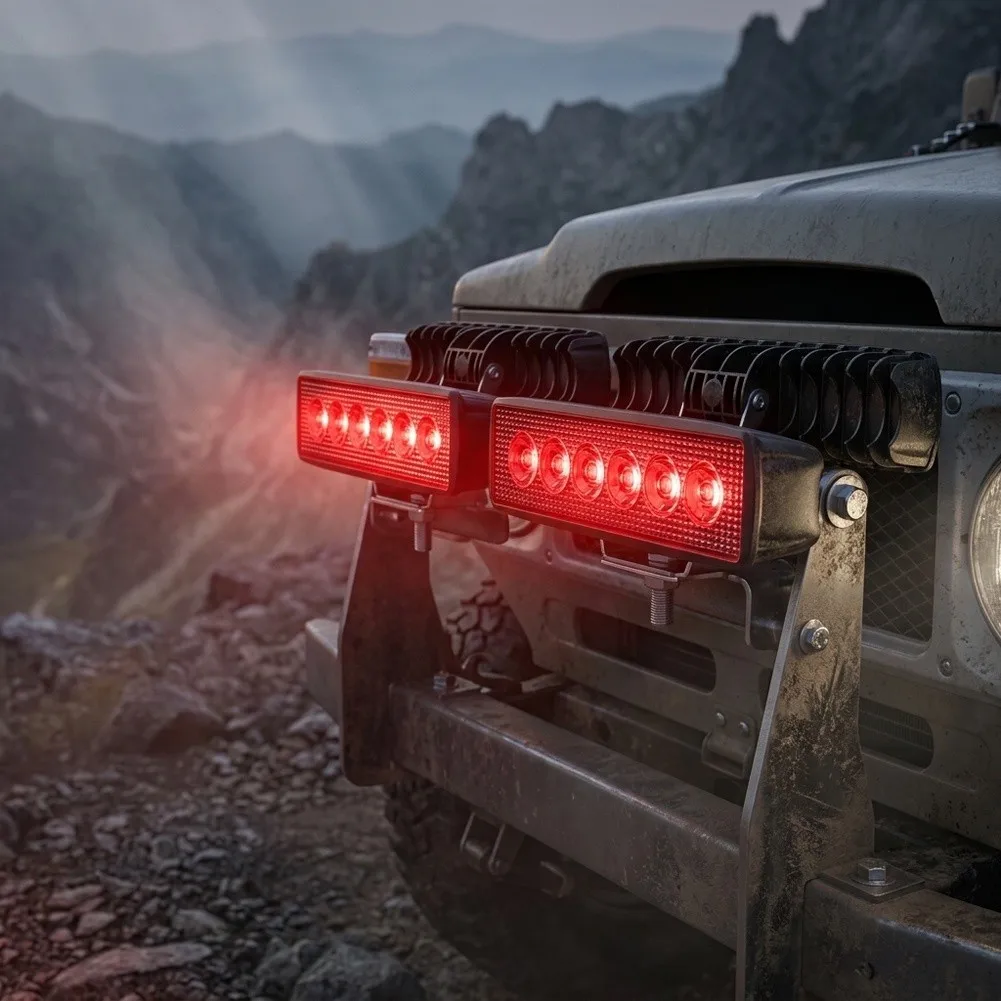 12V Fog Light 6 Inch LED Light Bar For Night Driving 1700LM Output IP65 Waterproof 0. for 6a Current 17W LED Power For Car