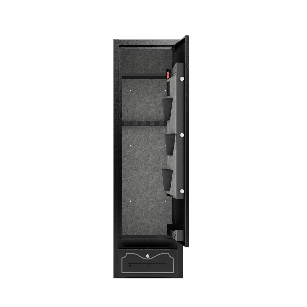8-Gun Rifle Safe: Holds Rifles/Pistols/Shotguns, Digital Lock, Removable Shelf, Scoped Rack & Drawer
