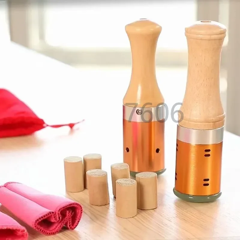 

Jade Moxibustion Massage Stick Scrollable Warm Moxa Wood Handle for Eye Face Ears Health Care & Beauty Body Therapy Tool