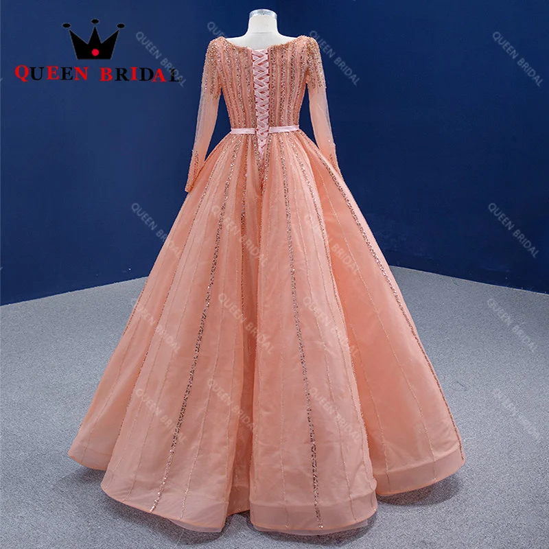 A Line Tulle Elegant Boat Neck Evening Dress 2023 Exquisite Beading Sequined Formal Sleeveless Gowns Robes De Soirée Custom ZX37