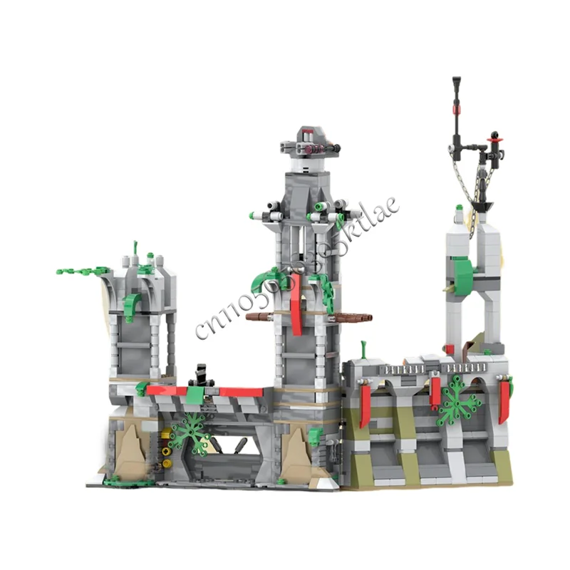 ตัวต่อบล็อกปราสาทยุคกลาง 1208 ชิ้น แบบจำลองสถาปัตยกรรมย้อนยุค ของเล่นตกแต่งสำหรับเด็ก ของขวัญประกอบเอง