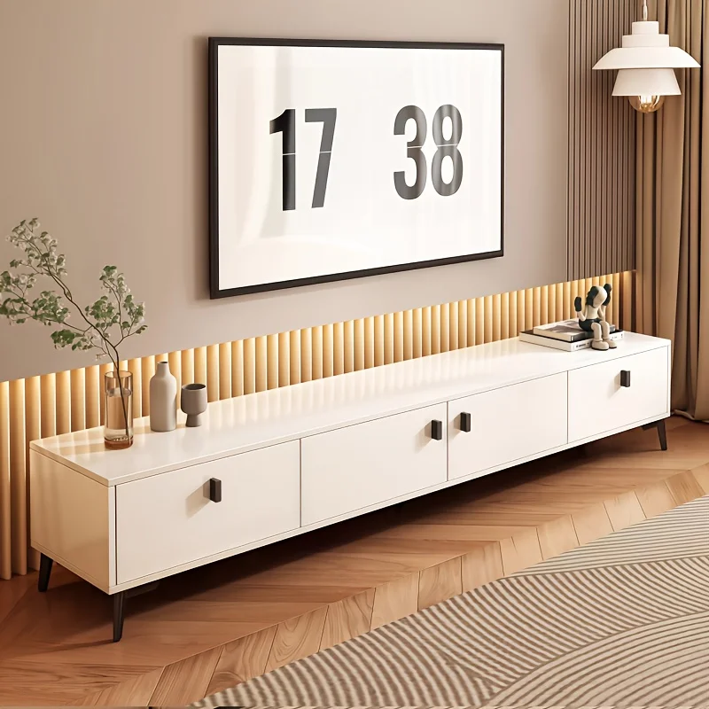 Modern Luxury TV Stand, High Gloss Entertainment Center, Woo