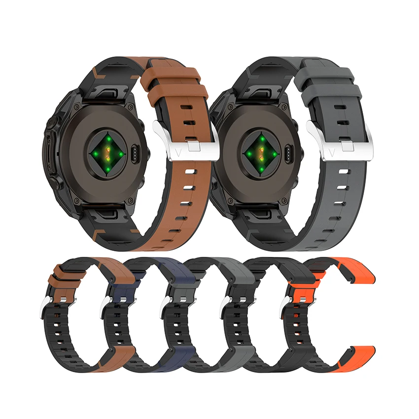 

Универсальный силиконовый ремешок для часов Garmin Quatix 8/Tactix 8/Instinct 3, защищенный от пота ремешок для умных часов, сменные аксессуары