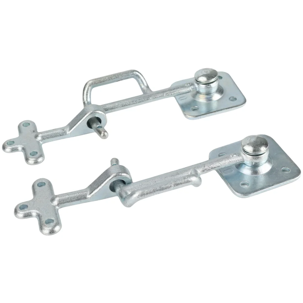 Secure RV Trailer Door Panel Latch Lock Box Clamp For Caravan Toolbox Easy Installation Weather For Proof Carbon Steel Silver