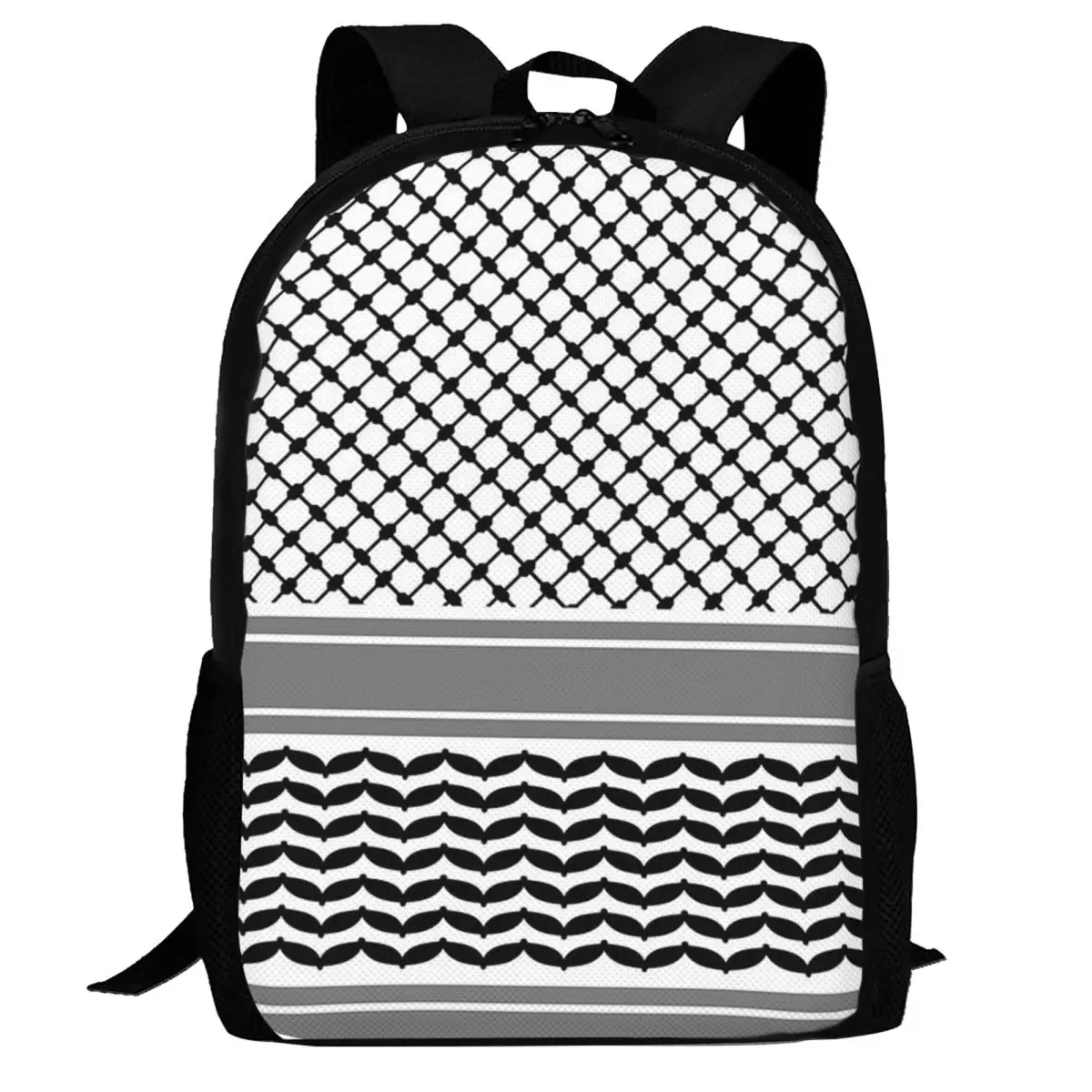 

Palestinian Keffiyeh Backpack Daypack Large Capacity Boys Girls BookBag School Bag Shoulder Bags for Men Women
