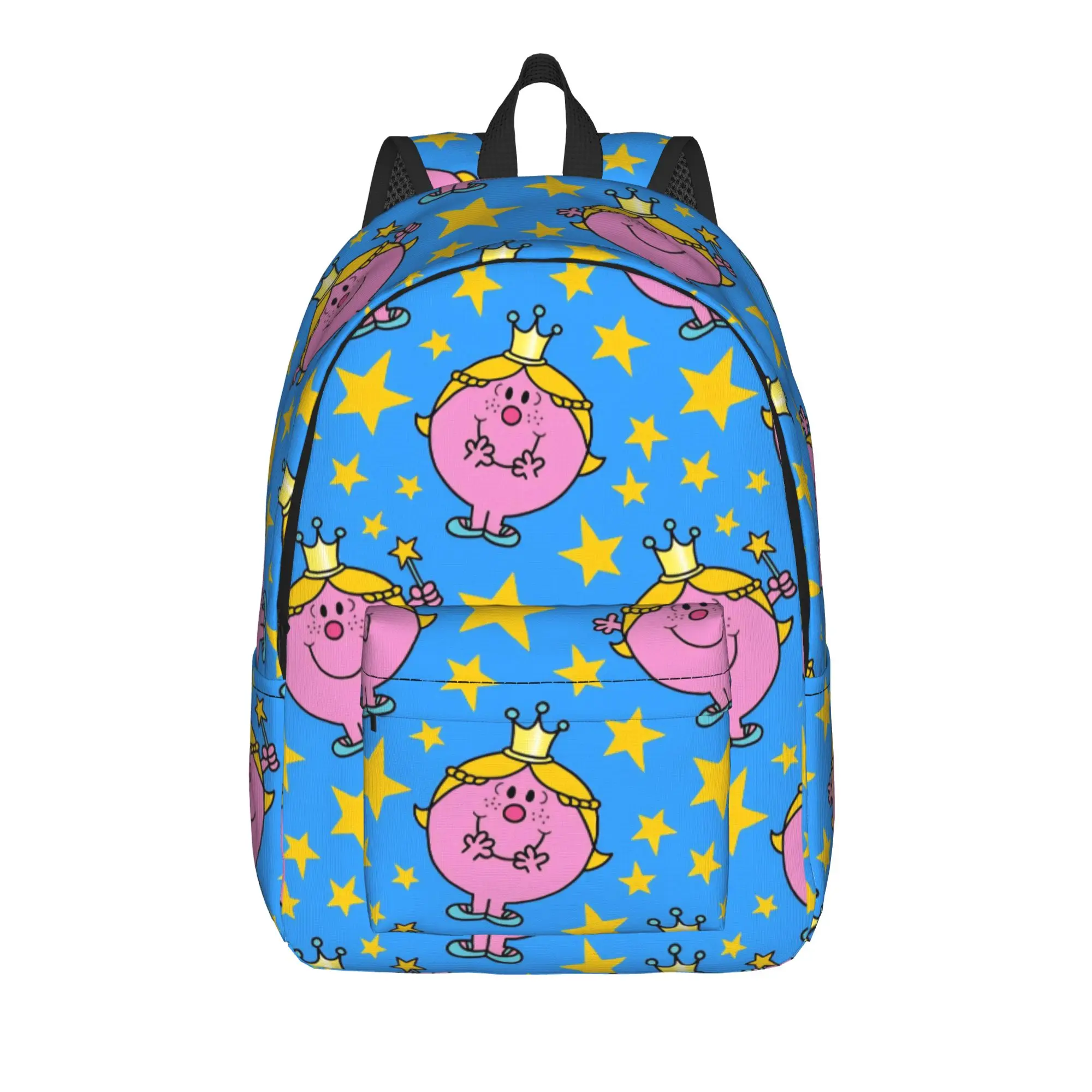 Cute M-Mr M-Men L-Little M-Miss Classical Backpack Outdoor High School Business Cartoon Daypack Laptop Shoulder Bag
