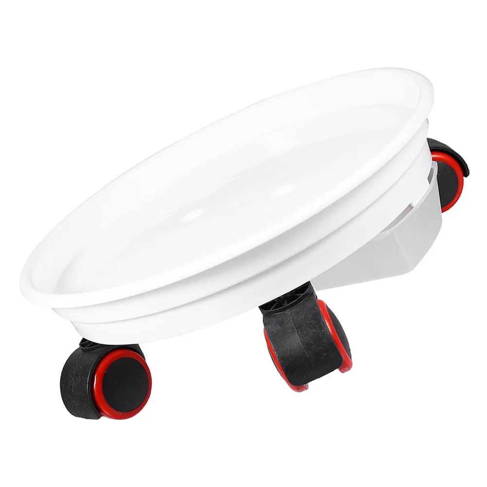 

2Pcs Thickened Universal Wheel Flowerpot Tray Durable Plastic Stand Large Capacity Plant Base Gardening