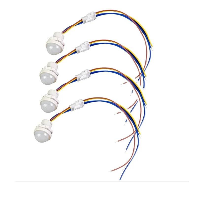 AS95-4Pcs Выключатель света с датчиком движения, интеллектуальный переключатель обнаружения датчика PIR, AC110-240V Умный выключатель света для потолка или настенного монтажа