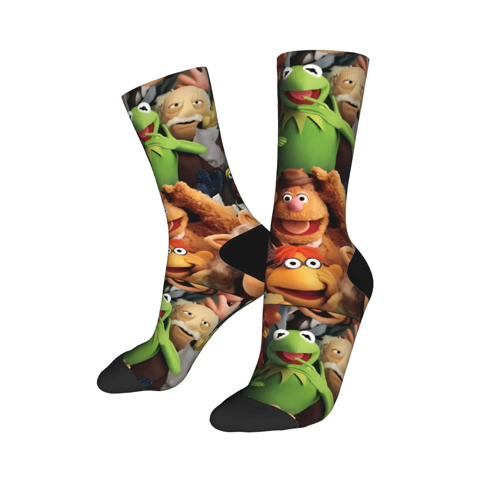 Winter Warm Fashion Unisex The Muppets Show Cartoon Socks  Non-slip Basketball Socks