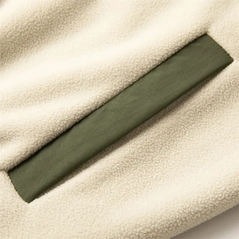 Veste pour hommes automne et hiver sports de plein air décontracté vêtements de travail amples doudoune avec polaire et manteau épaissi