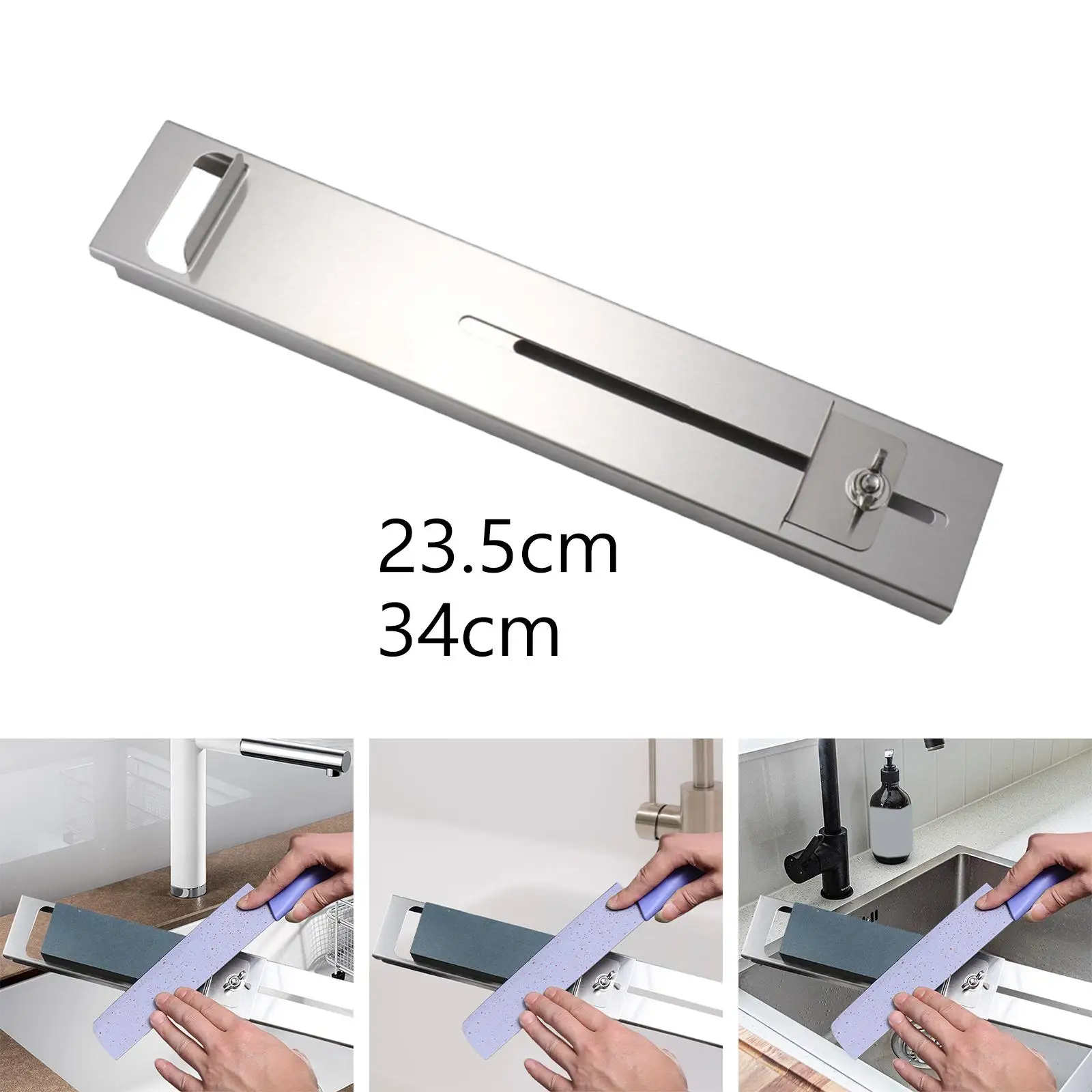 Adjustable Sharpening Stone Holder Stainless Steel Grindstone Holder Non Slip Easy Installation Whetstone Base