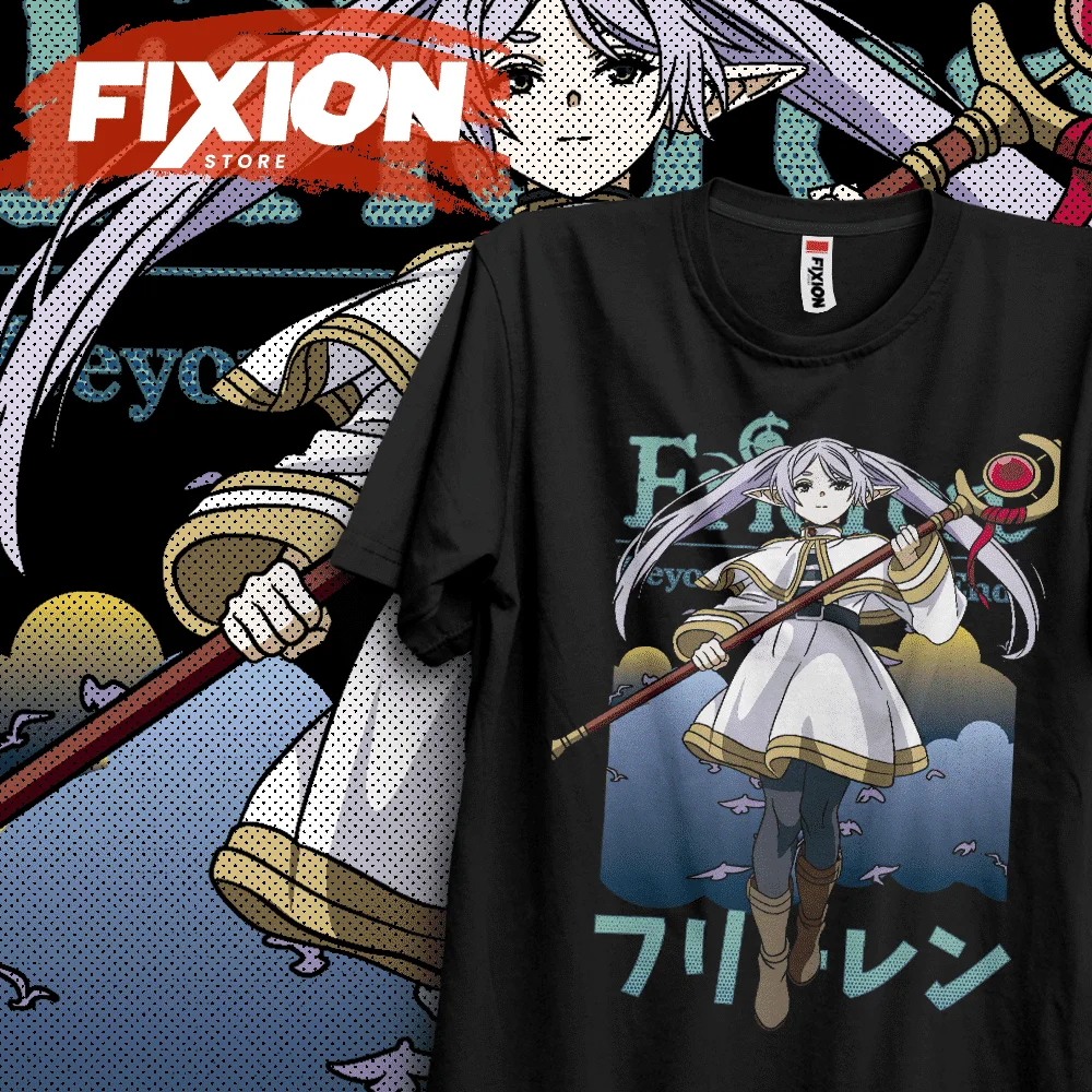 

Frieren E Anime T Shirt Manga Gift For Anime Lover All Size Cotton