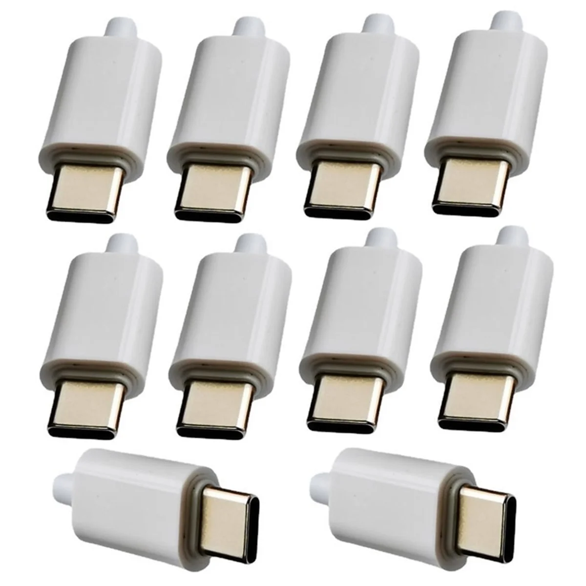 10Pcs 12V PD/QC Decoy Board Fast Charge Module with Shell PD 2 3.0 DC Trigger USB Type-C Male QC4 Charge Connector White