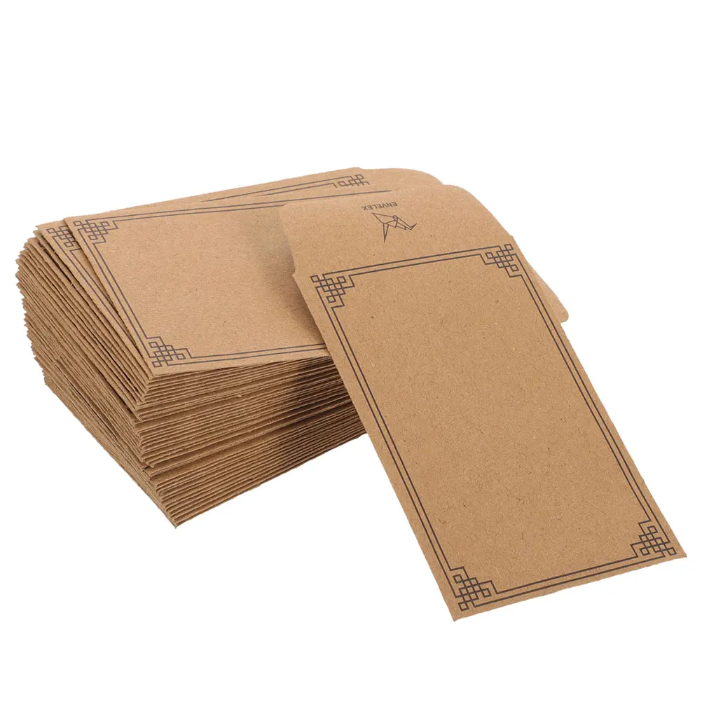 

50Pcs Self-Adhesive Kraft Paper Small Cash Envelopes Money Envelopes for Budgeting Saving Cards Coins Small Coin Envelope