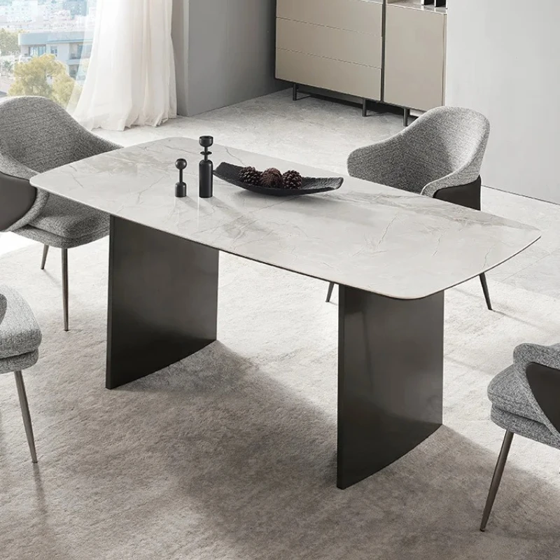 

minimalist leather cloth dining table dining room home furniture modern simple new dining table