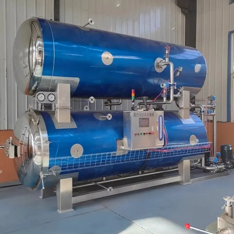 Large Capacity PLC Sterilizing Autoclave Plastic Packing Bottle Box Canned Food Retort Sterilizer Machine Sterilization Custom