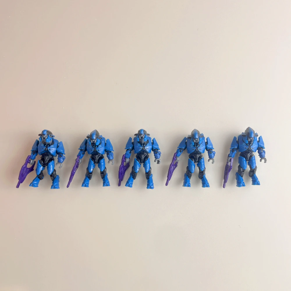 5Pcs Mega Bloks mini building block Blue Covenant Combat Elite action figure Series 5 Figure Pro Builder