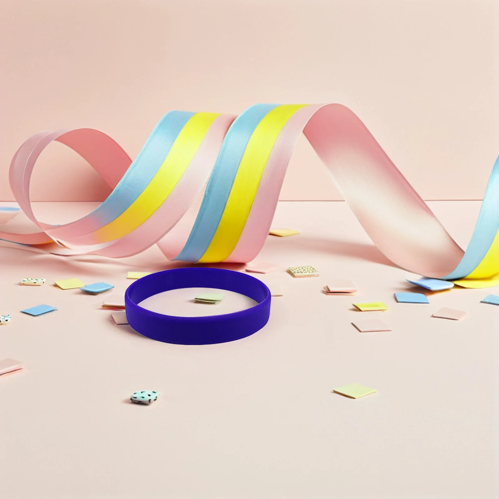 

12pcs Silicone Bracelets Rubber Wristbands For Kids Teens Adults Party Favors Waterproof Stretchable Fluorescent Comfortable