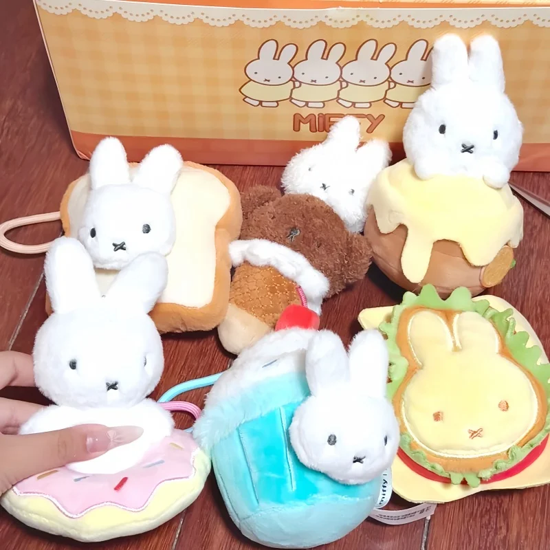 

Новый популярный Miffy Rabbit Food Workshop слепая коробка плюшевый брелок мини-подвеска кукла игрушка подлинные товары подарки