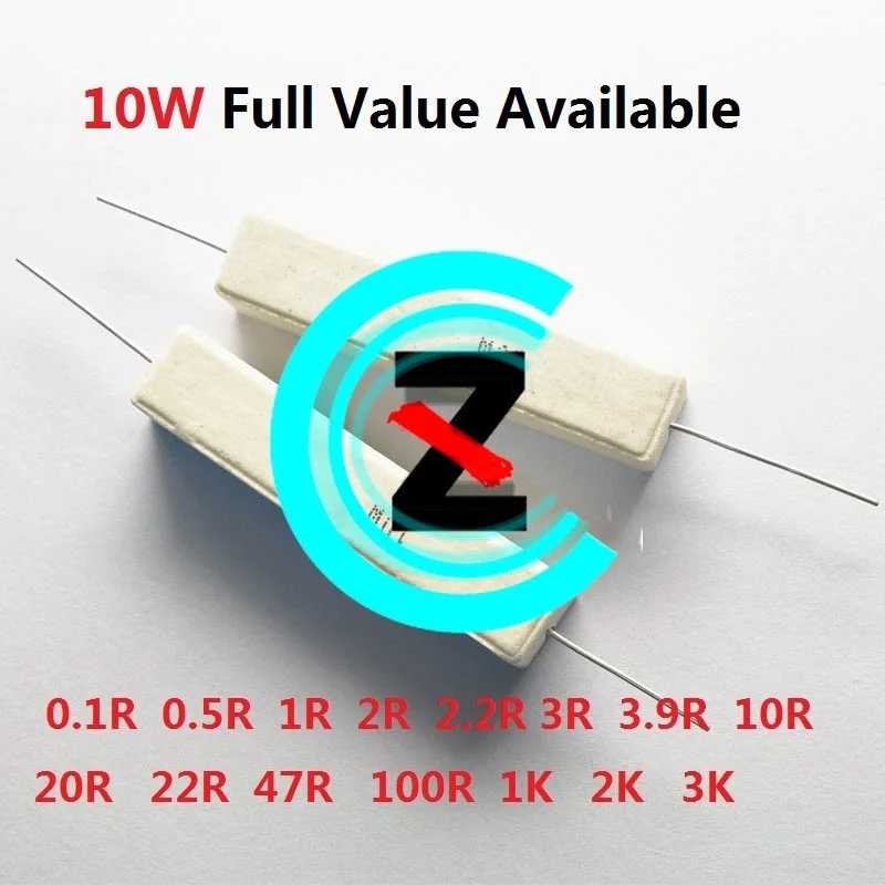 10PCS/LOT 10W 0.1R/…